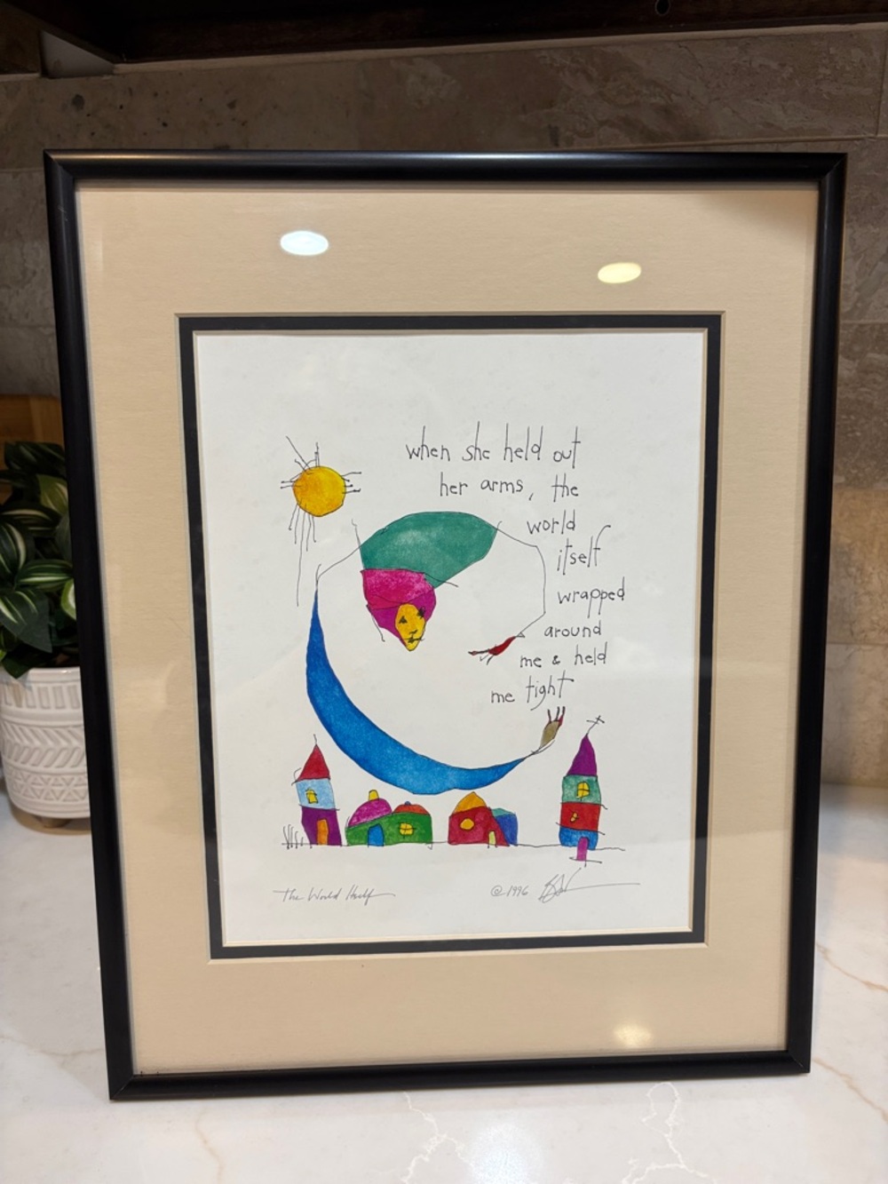 Brian Andreas Vintage StoryPeople Signed Framed Art Print Black 11x14